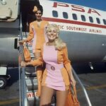 1960S PACIFIC SOUTHWEST AIRLINES Flight Attendant POSTER 24 X 18 Inches Wall Art