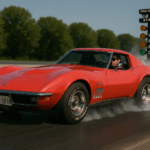 1969 Chevrolet Corvette Coupe  (Red) Dragstrip POSTER 24 X 36 INCH Sweet!