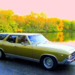 1969 Chevrolet Nomad (River View) 24 X 36 INCH Beautiful Machine!