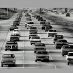 1970s Highway Traffic POSTER 24 X 24 Inches Vintage NICE!!