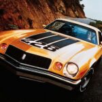 1974 Chevy Camaro Z28 Gold -Stripes POSTER 24 X 36 INCH SWEET LOOKING!