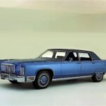 1975 Lincoln Continental (Blue) POSTER 24 X 36 INCH Looks Sweet!