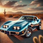 1977 CHEVROLET CORVETTE (Metallic Blue-Desert Road) POSTER 24 X 36 INCH SWEET!