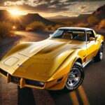1977 CHEVROLET CORVETTE (Yellow) POSTER 24 X 36 INCH SWEET!