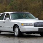 1995 Lincoln Town Car white POSTER 24 X 36 INCH Looks Sweet!