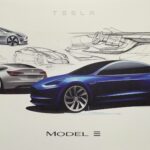 2016 TESLA MODEL 3  (Design) POSTER 24 X 36 INCH