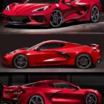 2020 CHEVROLET CORVETTE C8 (ANGLES) POSTER 24 X 36 INCH 3 ON ONE POSTER!