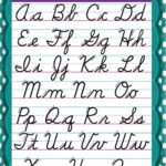 ALPHABET HANDWRITING CURSIVE POSTER 24 X 36 INCH school elementary letters abc