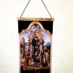 Adoration of the Magi 13x8" Vibrant Felt Hanging Poster. Beautiful Catholic