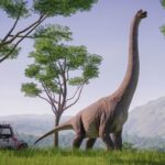 Brachiosaurus (Jeep) DINOSAUR POSTER 24 X 18 Inches NICE!
