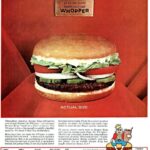 Burger King Ad (There’s only one Whopper) 1966 POSTER 24 X 18 Inches Wall Art