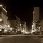 Elm Street and Theater Row Dallas Texas 1942 POSTER 24 X 18 Inches Wall Art