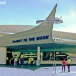 Flight to the Moon Disneyland POSTER 24" X 18" Vintage!