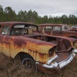 Junkyard Chevy Nomad station wagon 1957 POSTER 24 X 36 INCH Looks Sweet!