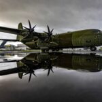 Lockheed C-130 Hercules (Reflection) POSTER 24 X 36 Inches Military Aircraft
