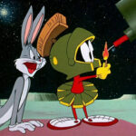 Marvin The Martian and Bugs Bunny Vintage Comic 24 X 18 Inches Sweet!