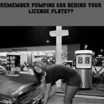 Pumping Gas Behind The License Plate POSTER 24 X 24 Inches Vintage NICE!!