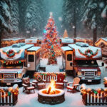 RV Campground Class Cs Christmas Decorations Heavy Snow   POSTER 24 X 36 Inches