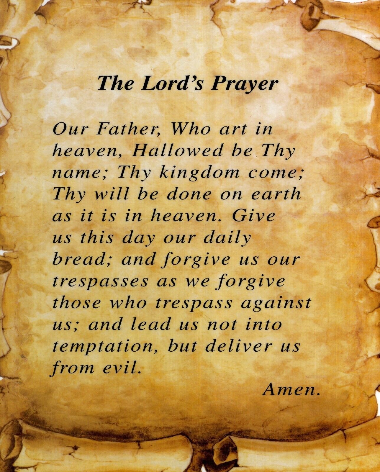 THE-LORDS-PRAYER-POSTER-24-X-18-INCH-Catholic-Acts-Saints-Jesus-Christ-124428376482 THE LORD'S PRAYER POSTER 24 X 18 INCH Catholic, Acts, Saints, Jesus Christ - Image 1