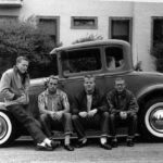 Teenagers And Their Car 1950's (HOT ROD) 24 X 18 Inch POSTER Vintage Wall Art