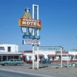 The Cowboy Motel Amarillo Texas 1977 POSTER 24 X 18 Inches WALL ART