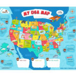 USA Map for Kids Educational Interactive POSTER 24 X 24 INCH Looks Great!