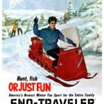 1963 Polaris Sno-Traveler Ad SLED Poster 24 X 18 Inch SWEET!