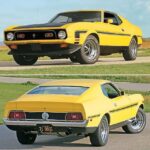 1971 Ford Mustang Boss 302 Yellow (Both on 1 Poster POSTER 24 X 36 Inches SWEET!