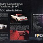 1977 FORD THUNDERBIRD AD POSTER 24 X 36 INCH