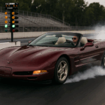 2003 Chevrolet Corvette Convertible 50th Anniversary Drag POSTER 24 X 36 INCH