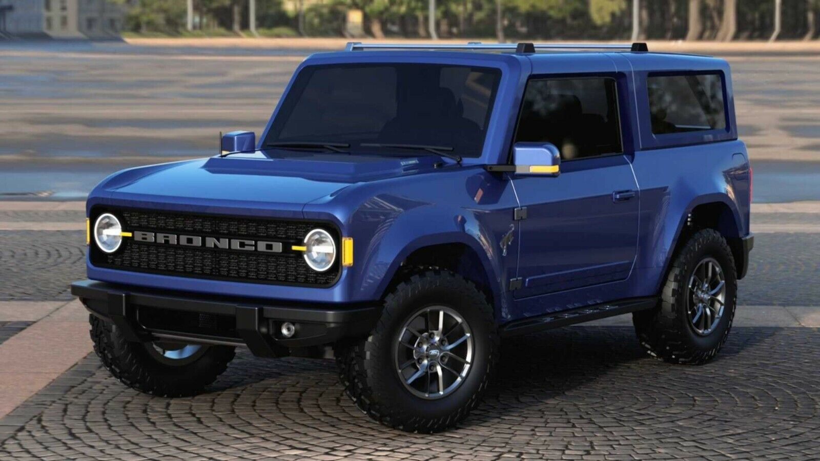 2021-FORD-BRONCO-Blue-POSTER-24-X-36-INCH-NICE-124229360203 2021 FORD BRONCO (Blue) POSTER 24 X 36 INCH NICE! - Image 1