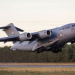 C-17 Globemaster III (Taking Off) POSTER 24 X 36 Inches U.S. Military Aircraft