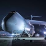 C-5M Super Galaxy USAF (Night Time) POSTER 24 X 36 Inches U.S. Military Aircraft