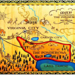 Map of Ponderosa Old Western TV Show Bonanza POSTER 13 X 19 INCH Wall Art!