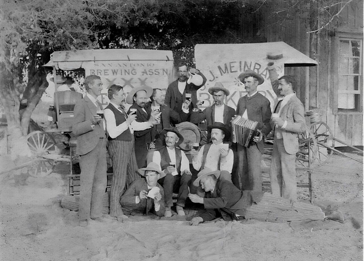 Men-Pose-With-Beers-Beeville-Texas-1898-POSTER-24-X-18-Inches-Wall-Art-116457503943 Men Pose With Beers Beeville Texas 1898 POSTER 24 X 18 Inches Wall Art - Image 1