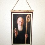 SAINT FRANCIS DE SALES 13x8" Vibrant Felt Hanging Poster. Beautiful! Catholic