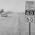 Speed limit sign 1950s POSTER 24 X 18 Inches NICE! Wall Art