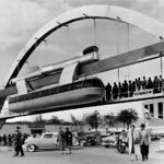 Trailblazer Monorail Fair Park Dallas Texas 1956 POSTER 24 X 18 Inches WALL ART