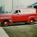 Wesley Home Service Delivery Truck 1950s POSTER 24 X 18 Inches Wall Art