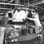 1958 CHEVROLET Assembly Line Classic POSTER 24 X 18 INCHES Vintage!