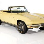 1966 Chevrolet Corvette Convertible Yellow (Front Angle) POSTER 24 X 36 INCH