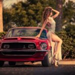 1968 Shelby GT 350 Red Car Babe POSTER 24 X 36 INCH SWEET!