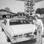 1973 Chevrolet Nova (B/W Pumping Gas) POSTER 24 X 24 INCH Nice Looking!