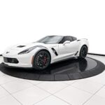 2018 Chevrolet Corvette Grand Sport White (Front Angle) POSTER 24 X 36 INCH