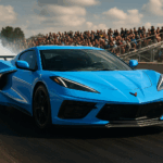 2020 Chevrolet Corvette Stingray Coupe Dragstrip (Blue) POSTER 24 X 36 INCH