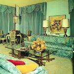 70s STYLE LIVING ROOM POSTER 24 X 24 Inches Wall Art