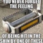 Bike Pedal Shin Pain 1970s POSTER 24 X 18 Inches Nice Wall Art