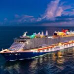 Carnival Cruise Line Mardi Gras (Front Angle Night) POSTER 24 X 36 Inches Nice!