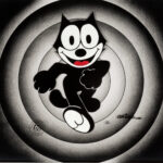 Felix The Cat Vintage Cartoon 24 X 18 Inches Sweet!