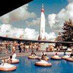 Flying Saucers Ride Disneyland 1960s POSTER 24" X 18" Vintage